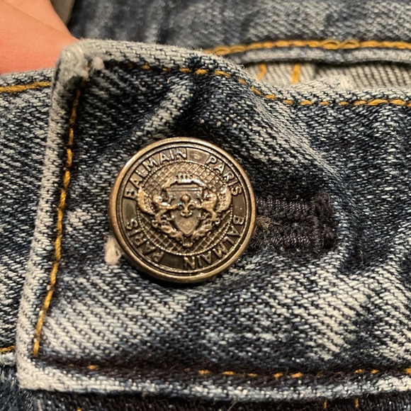 Balmain Paris Vintage Tapered MOTO Jeans Pants Back to School Y2K sz 29 Like New - Picture 7 of 11